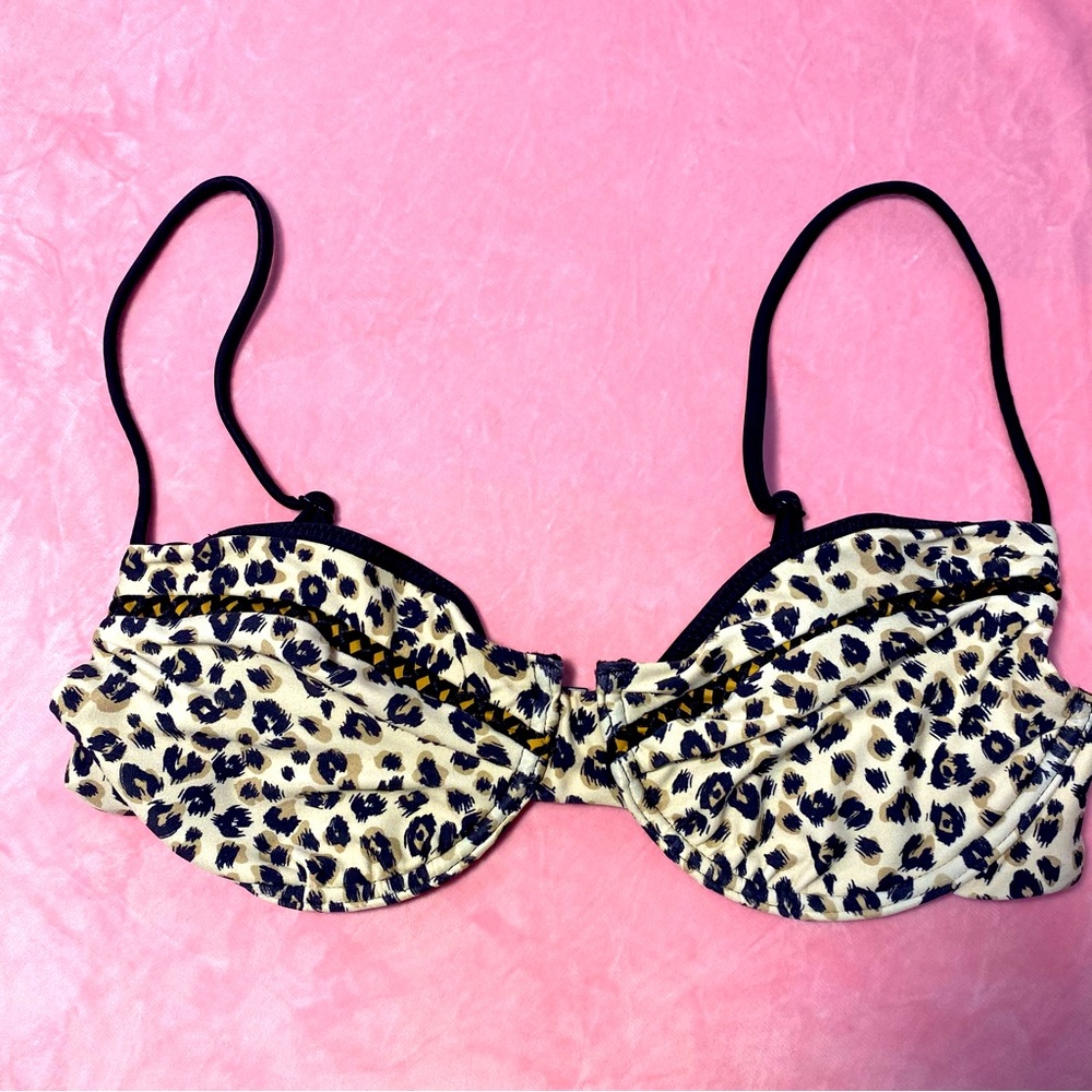 Rusty Leopard Bikini Cheetah Underwire Swim Top Bra Supportive Animal Print